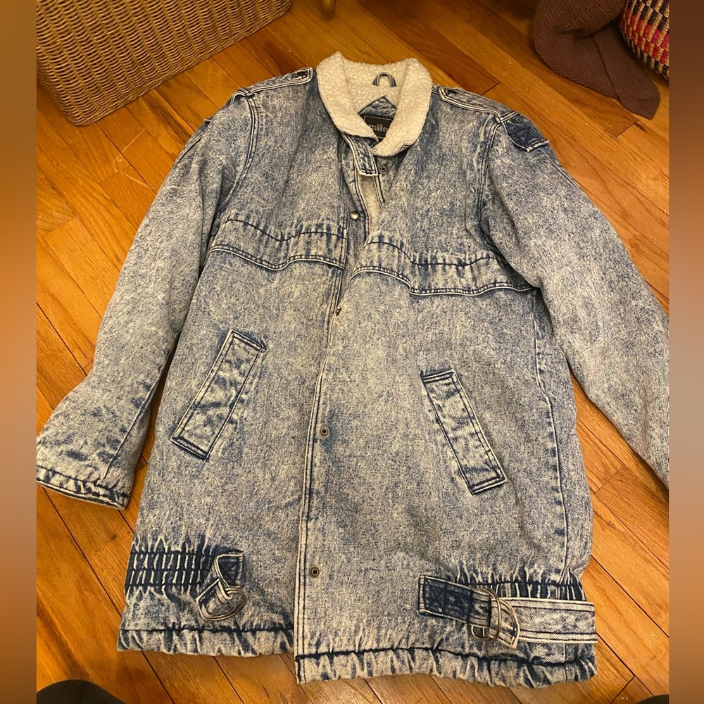 Vintage Acid Washed Denim Coat
